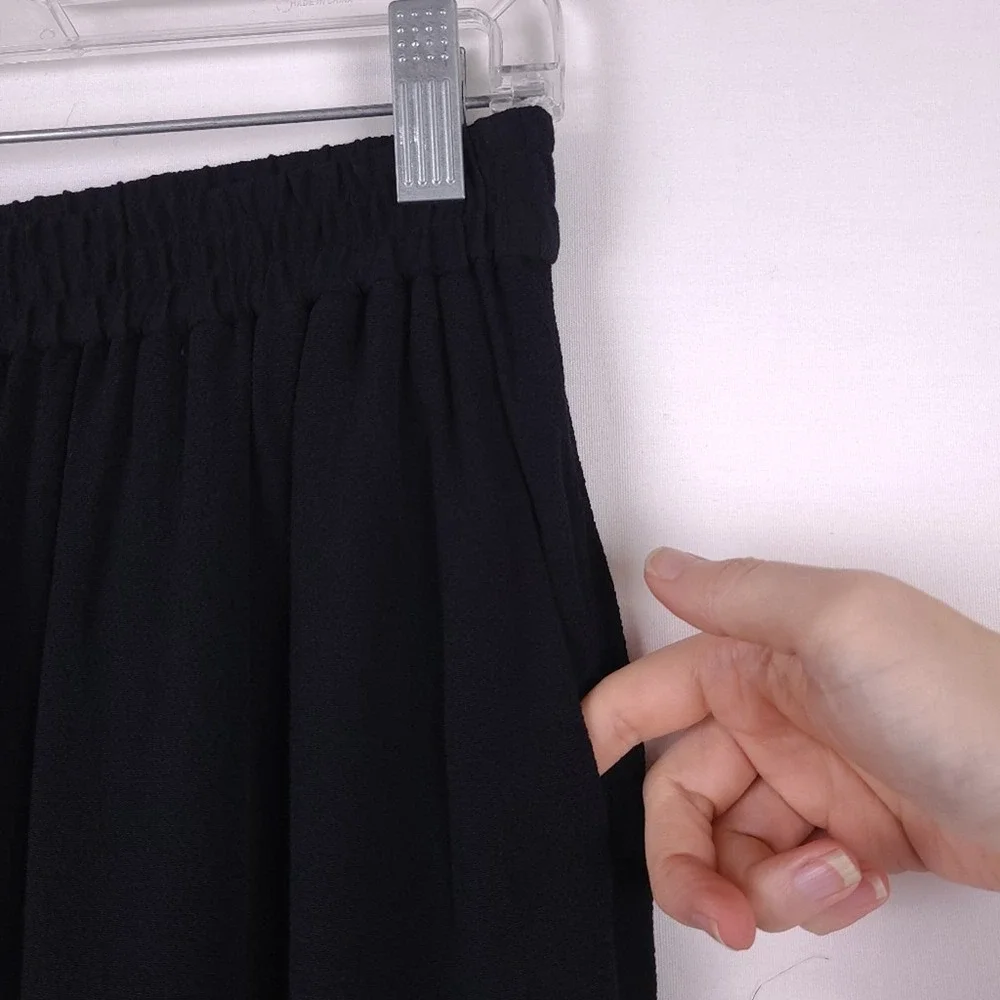 NWT Kate Spade Black Synna Pants Size XS Capri Elastic Waist Cropped - Picture 8 of 8